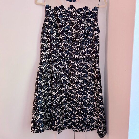 Tory Burch Rayna Floral-Print Satin Dress Size 8 - Picture 5 of 5